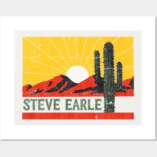 Steve Earle / Retro Style Alt Country Fan Design Posters and Art